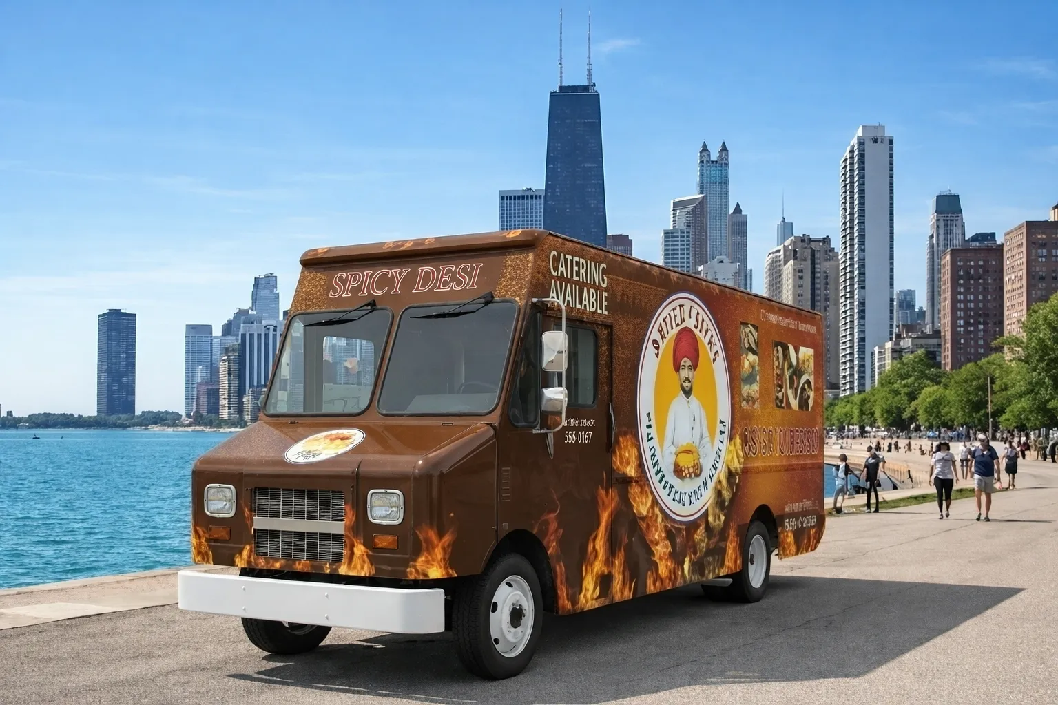 Spicy Desi Indian food truck Chicago serving tandoori and biryani